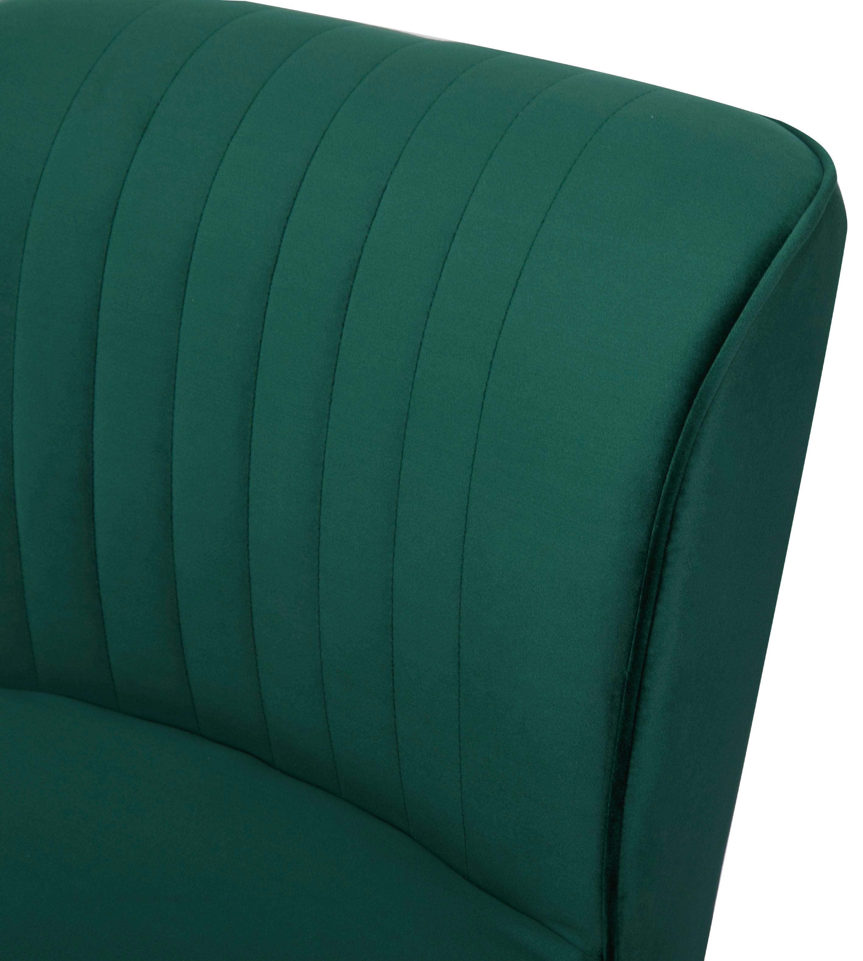 Fotelja Grace - zelena/prirodna boja, Moderno, drvo/tekstil (58/80/64cm) - Ondega