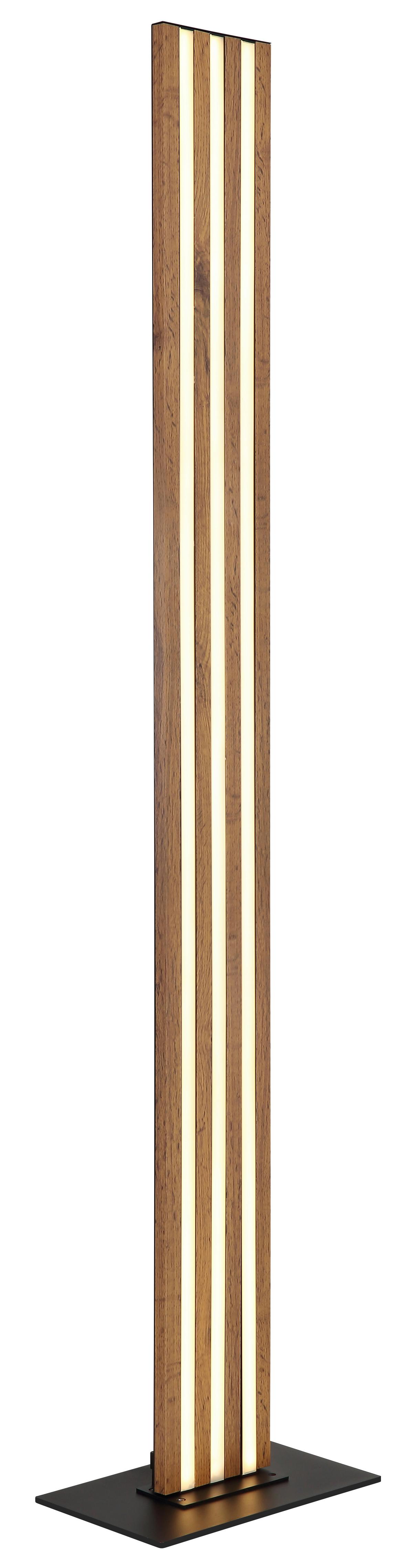 Led Svjetiljka Podna 67347s  Hayden - tamno smeđa/crna, Design, drvni materijal/metal (30/18/140cm) - Globo