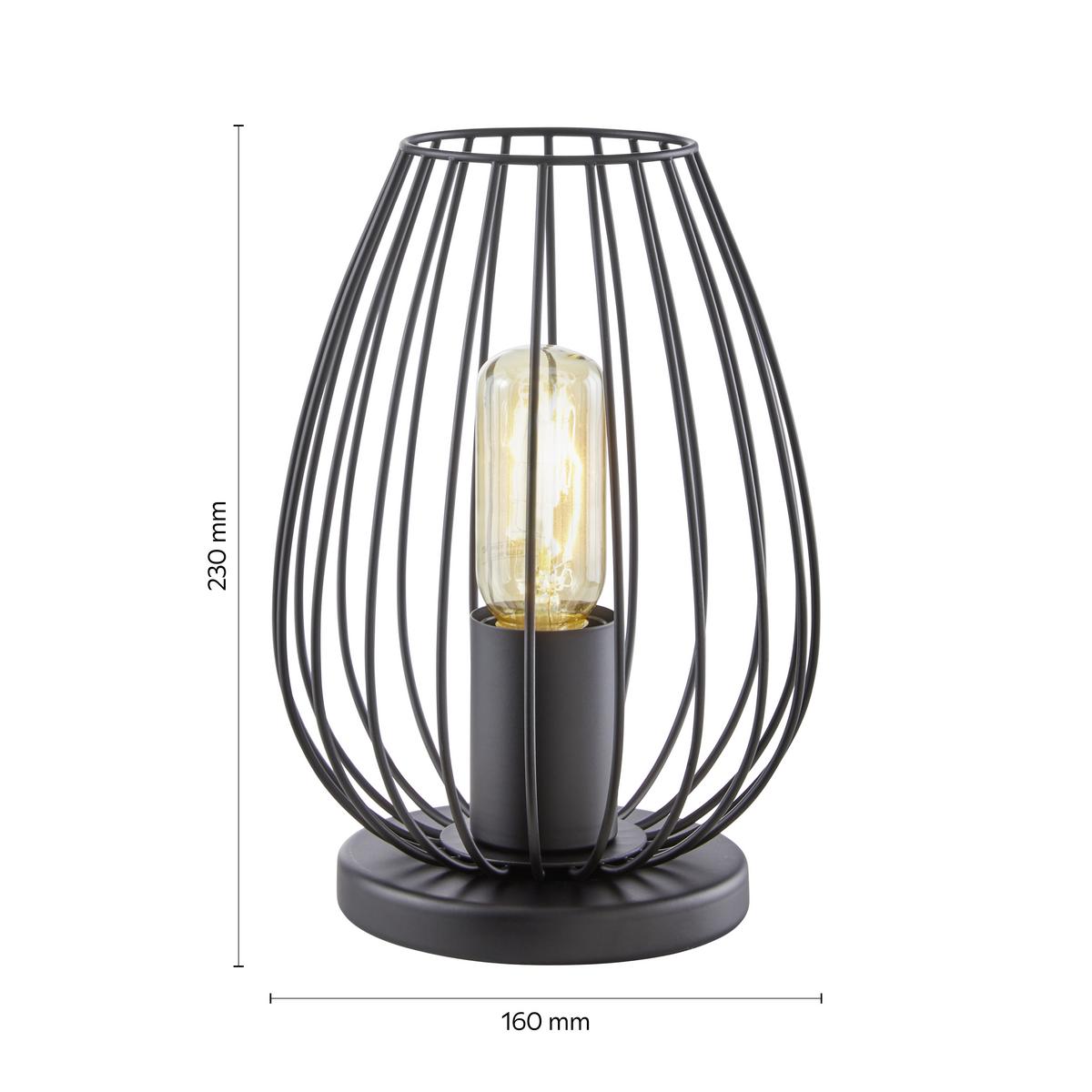 Veioză Dioder - negru, Lifestyle, metal (16/23cm) - Mömax