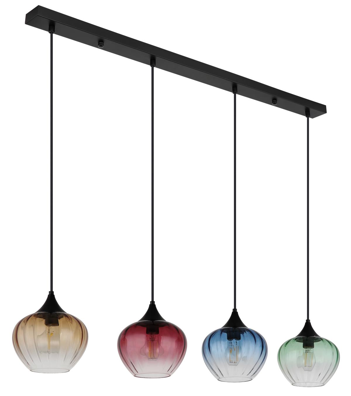 Viseća Svjetuljka Sander - narančasta/zelena, Basics, staklo/metal (111/18/120cm) - Globo