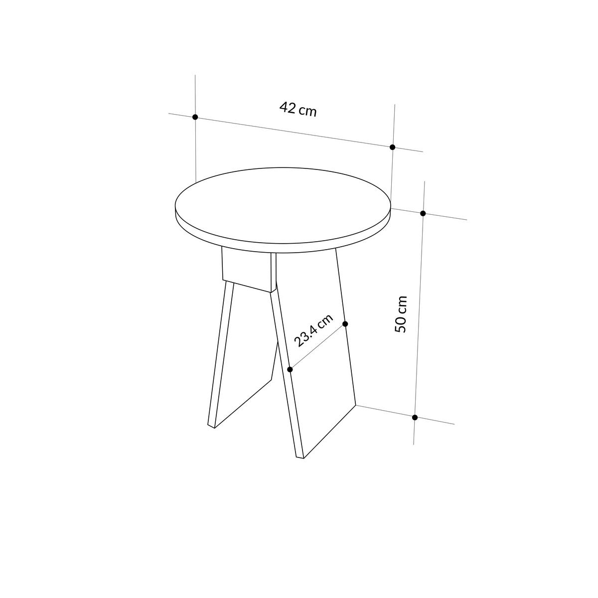 Beistelltisch Chen ca. 42x50 cm Mokka - Mokka, Design, Holzwerkstoff (42/42/50cm) - Livetastic