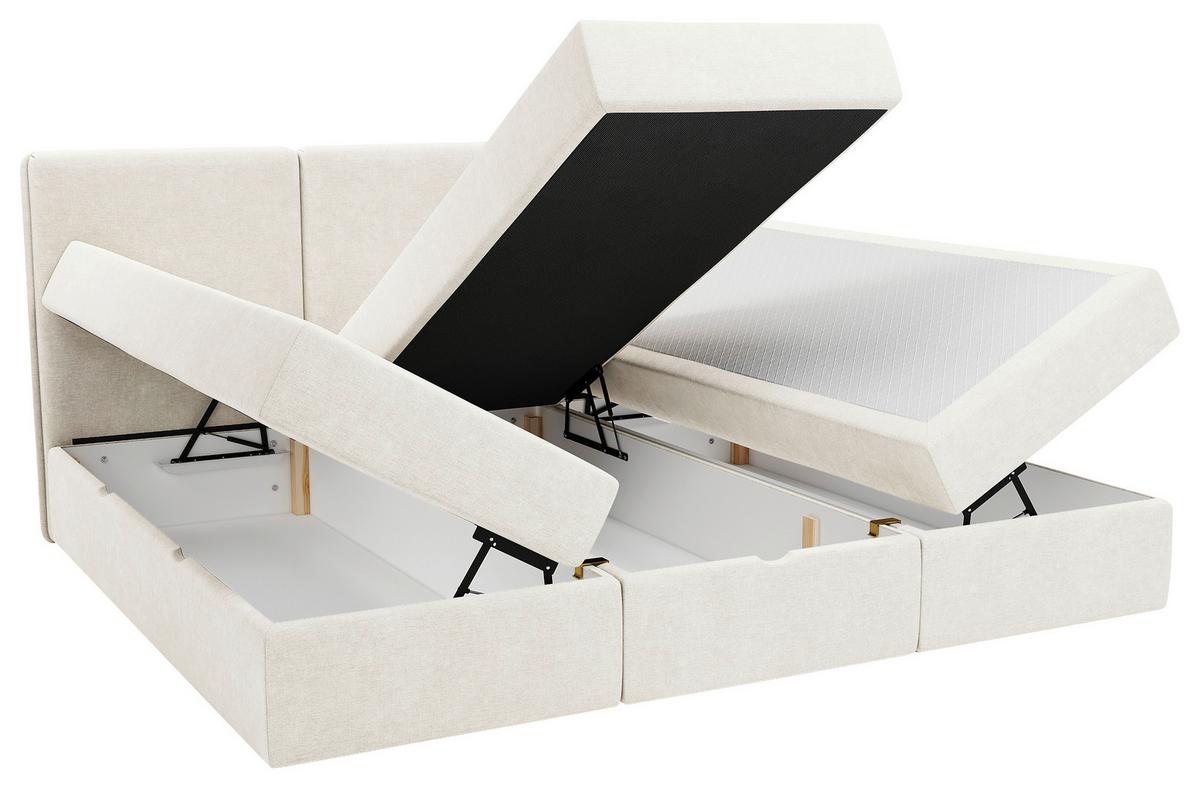 Familienbett Domino Combo Creme ca.240x200cm - Creme/Schwarz, MODERN, Holz/Holzwerkstoff (240/200cm) - MID.YOU