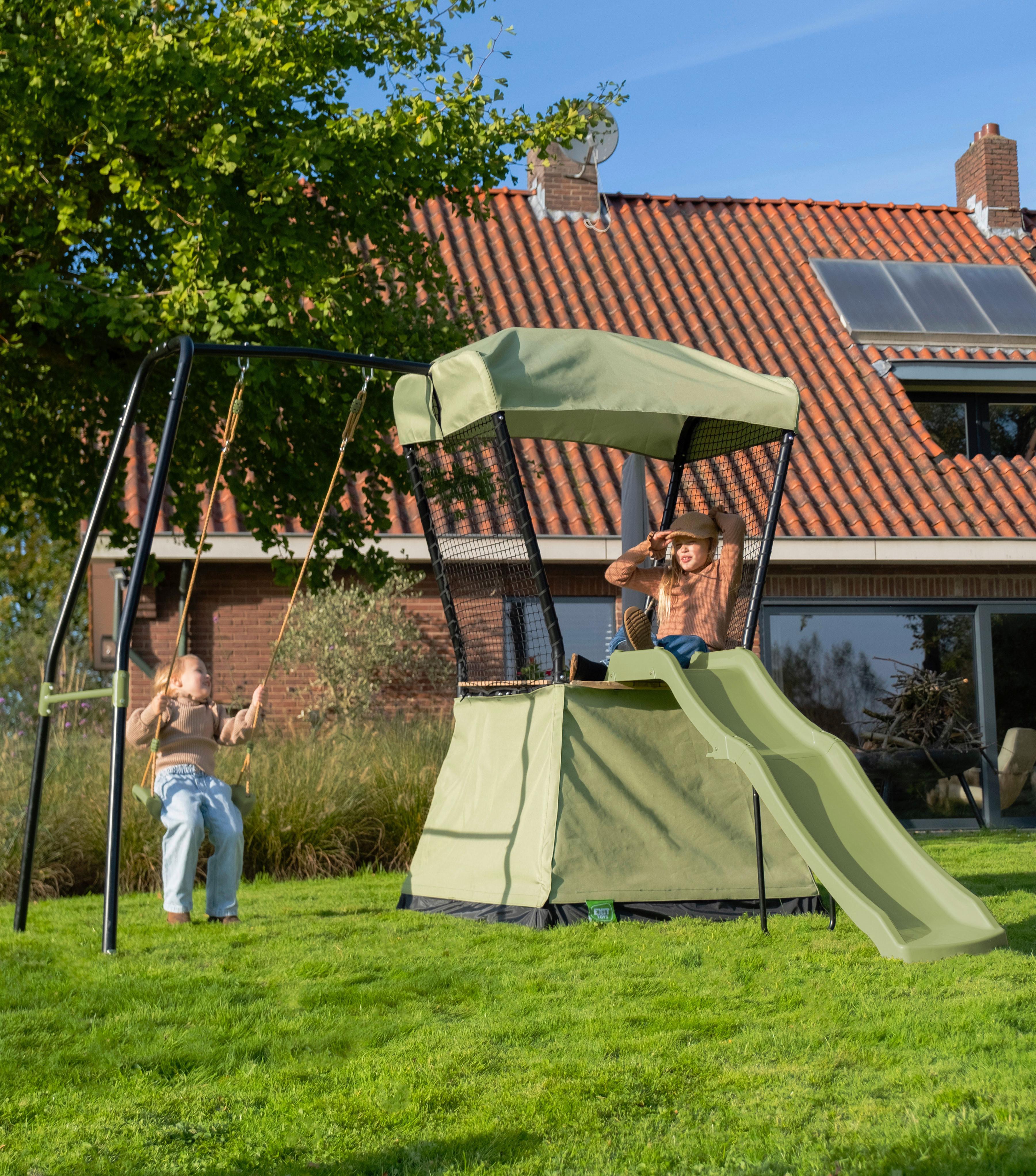 Igralna Hišica Exit Ivy, Zelena - črna/zelena, Konvencionalno, kovina/umetna masa (253/268/216cm) - EXIT Toys