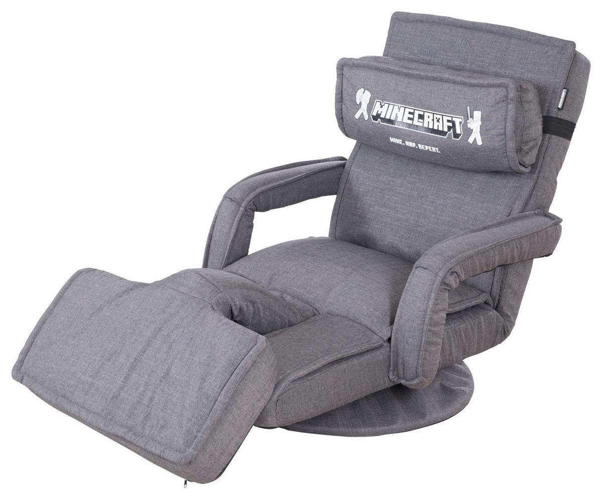 Loungesessel Minecraft ca. 62x80x60 cm Grau - Grau, MODERN, Textil/Metall (62/80/60cm) - Minecraft