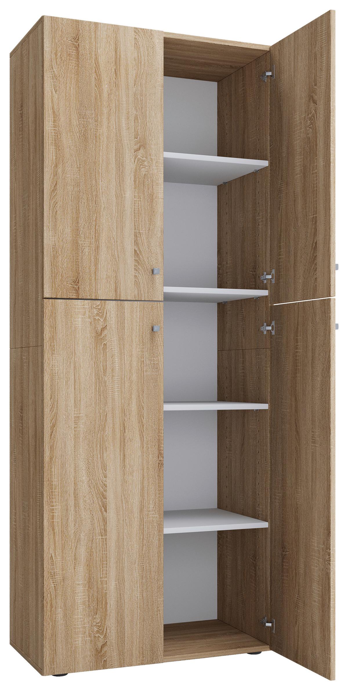 Pisarniška Omara Lona, Hrast - hrast sonoma, Konvencionalno, leseni material (70/182/37cm) - MID.YOU