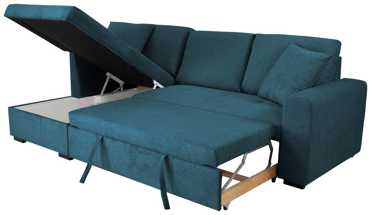 Kutna Garnitura Lukas - plava, Trend, tekstil (158/239cm) - Modern Living