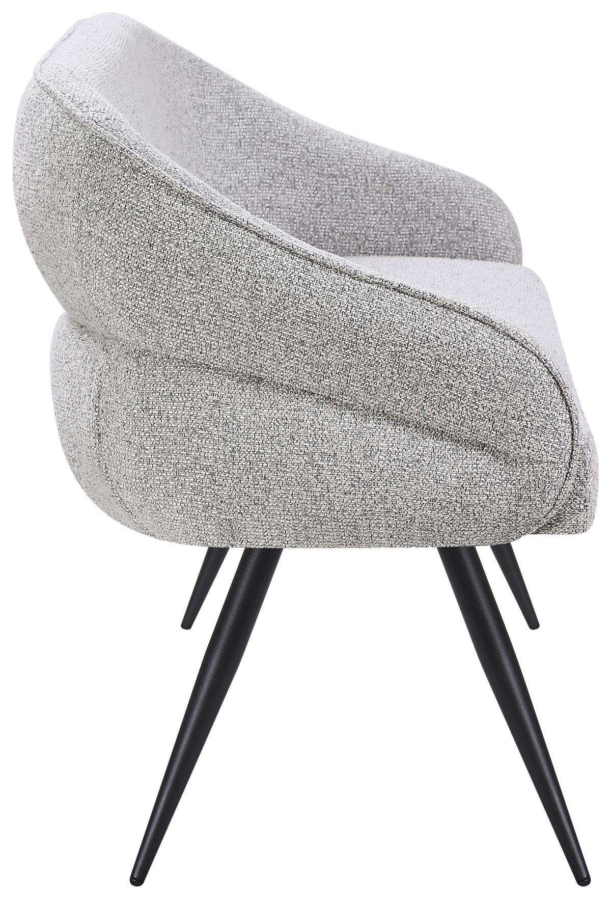 Klop Royal, Siva, Črna - siva/črna, Moderno, kovina/tekstil (150/82/62cm) - Livetastic