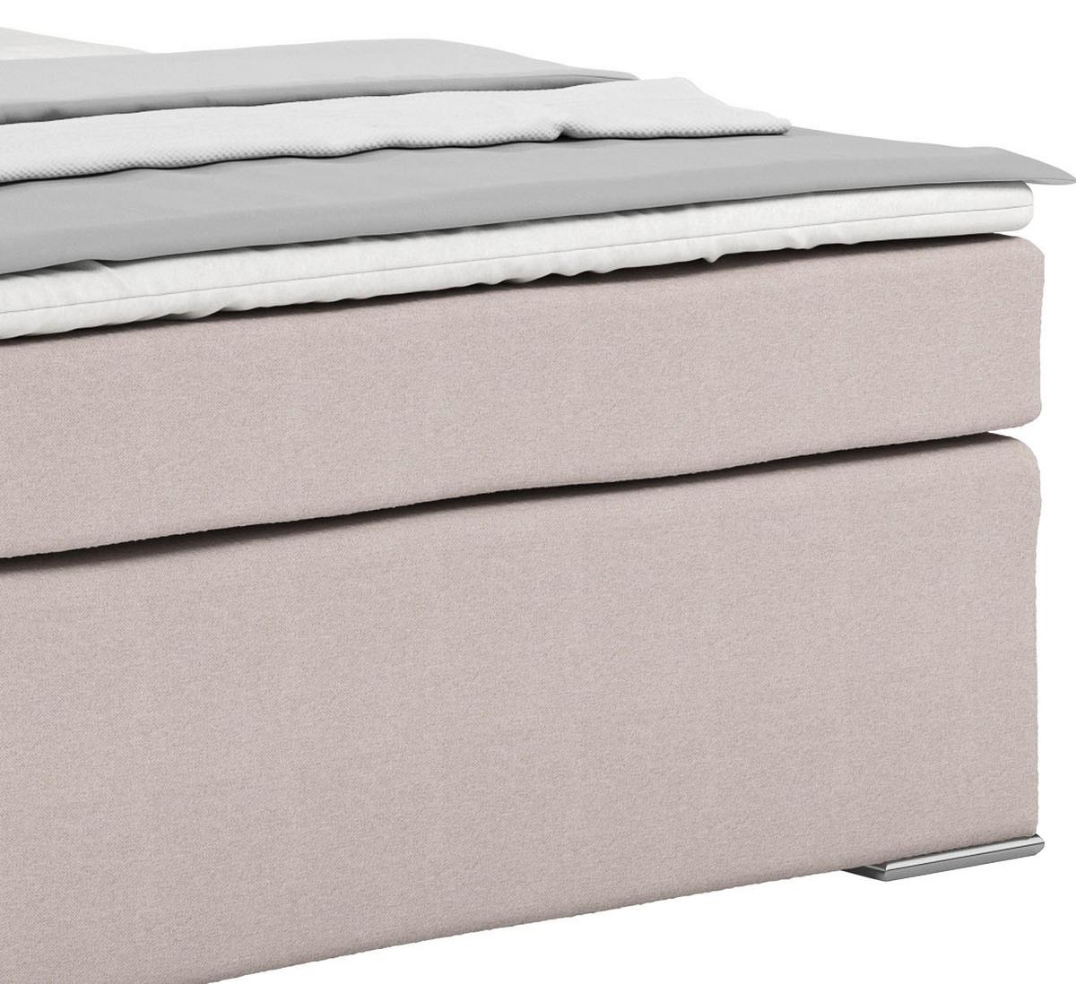 Boxspring Krevet Nero - bež/boje kroma, Konvencionalno, tekstil/metal (140/200cm) - Best Price