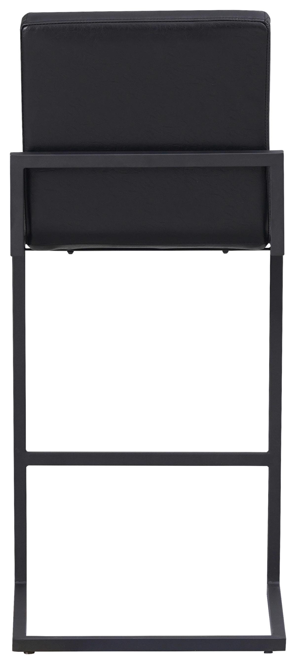 BARHOCKER-SET KUBIS - Schwarz, KONVENTIONELL, Textil/Metall (50/112/60cm) - MID.YOU