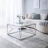SOFFBORD ANGEL II - kromfärg, Modern, metall/glas (70/70/38cm) - Mömax