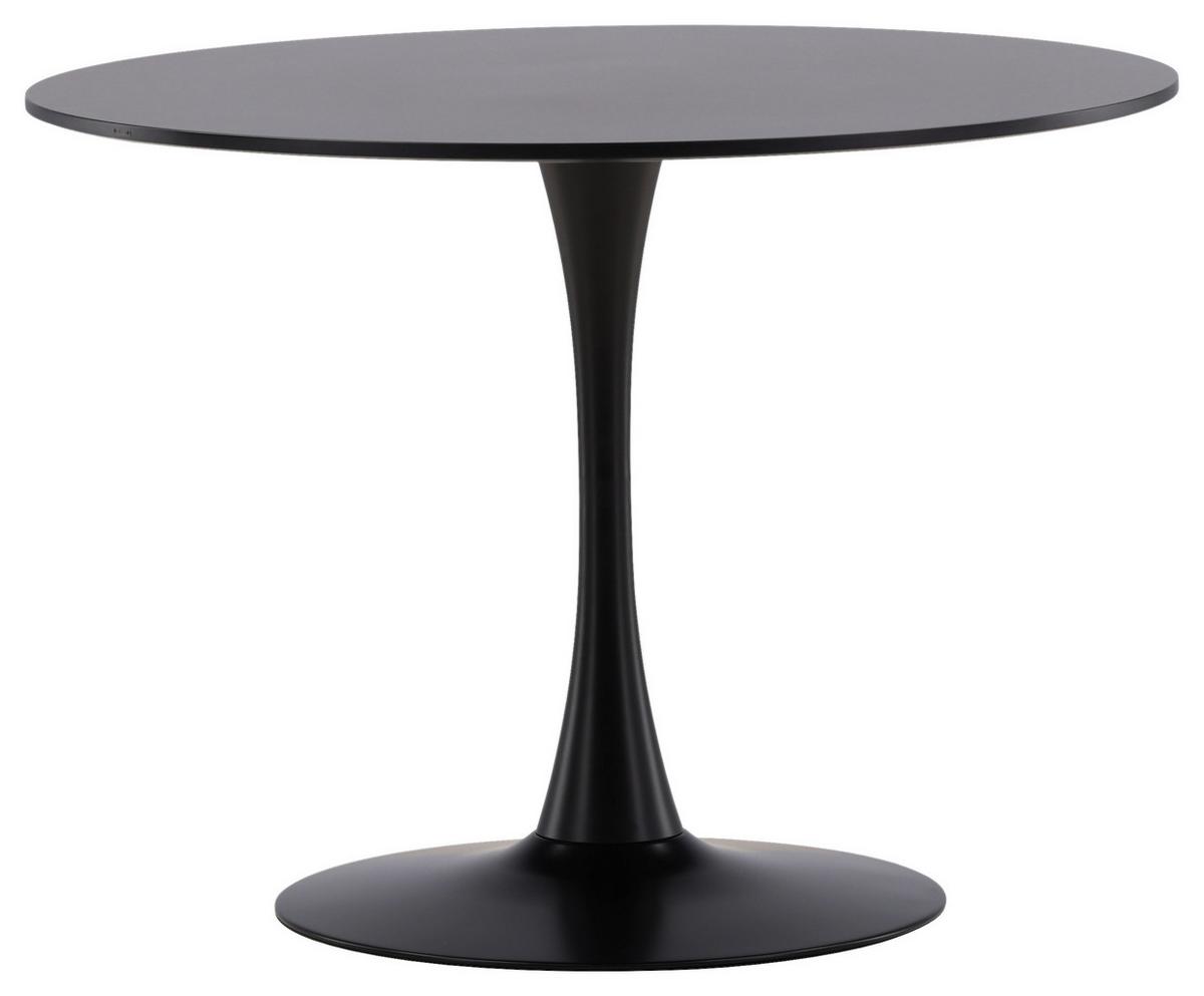 ESSTISCH GLADE - Schwarz, Design, Holzwerkstoff/Metall (100/100/74cm) - Livetastic