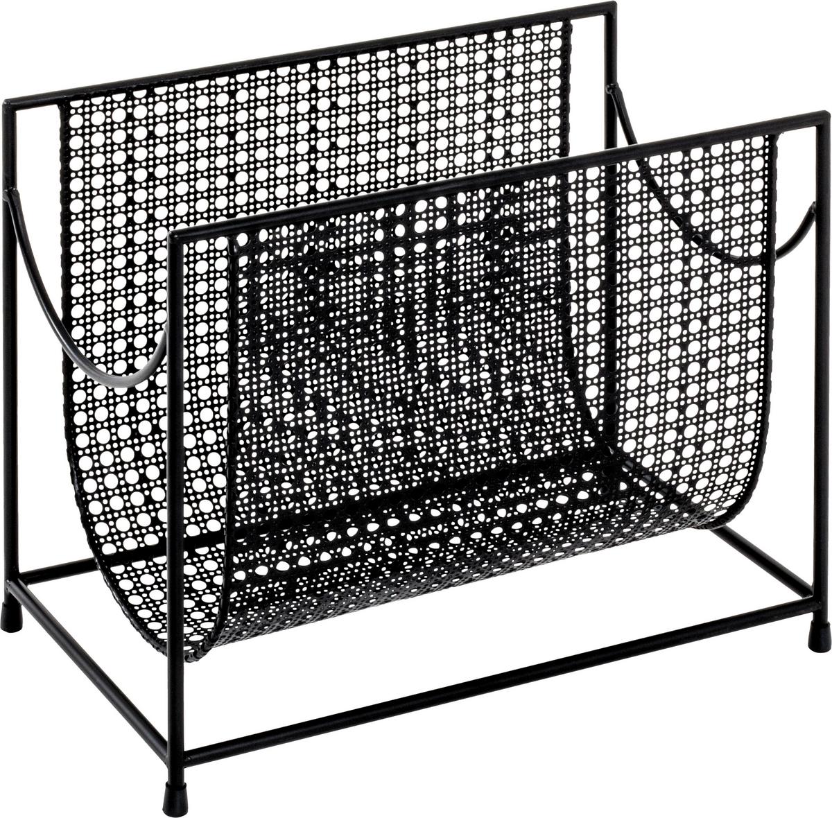 GAZETNIK WIEN - czarny, Modern, metal (37/30/22cm)