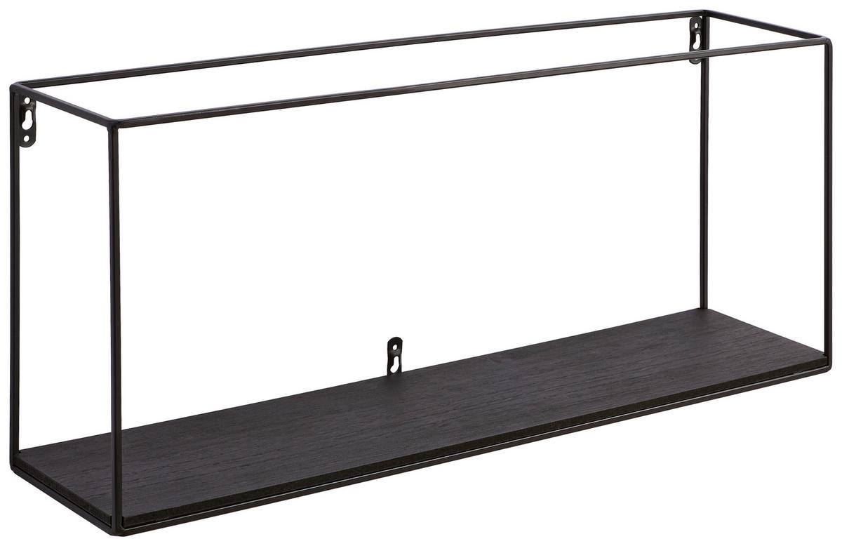 REGAŁ ŚCIENNY SINA - czarny, Trend, materiał drewnopochodny/metal (60/25/14cm) - Landscape