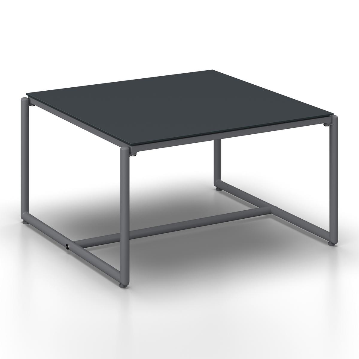 Loungegarnitur Lino creme Textil, Metall inkl. Abdeckung - Dunkelgrau/Multicolor, Modern, Glas/Textil - Bessagi Garden