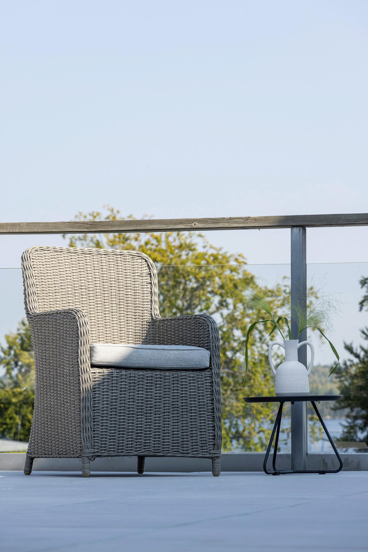 GARTENSTUHL-SET WEMBLEY - Grau, KONVENTIONELL, Kunststoff/Textil (62/94,5/65cm) - Gardenson