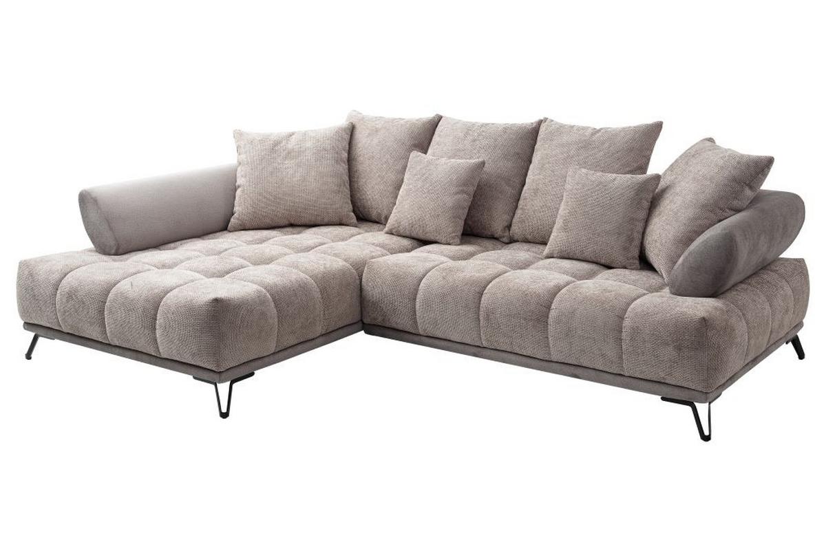 Kutna Garnitura Largo N - crna/taupe, Moderno, tekstil/metal (184/262cm) - Modern Living