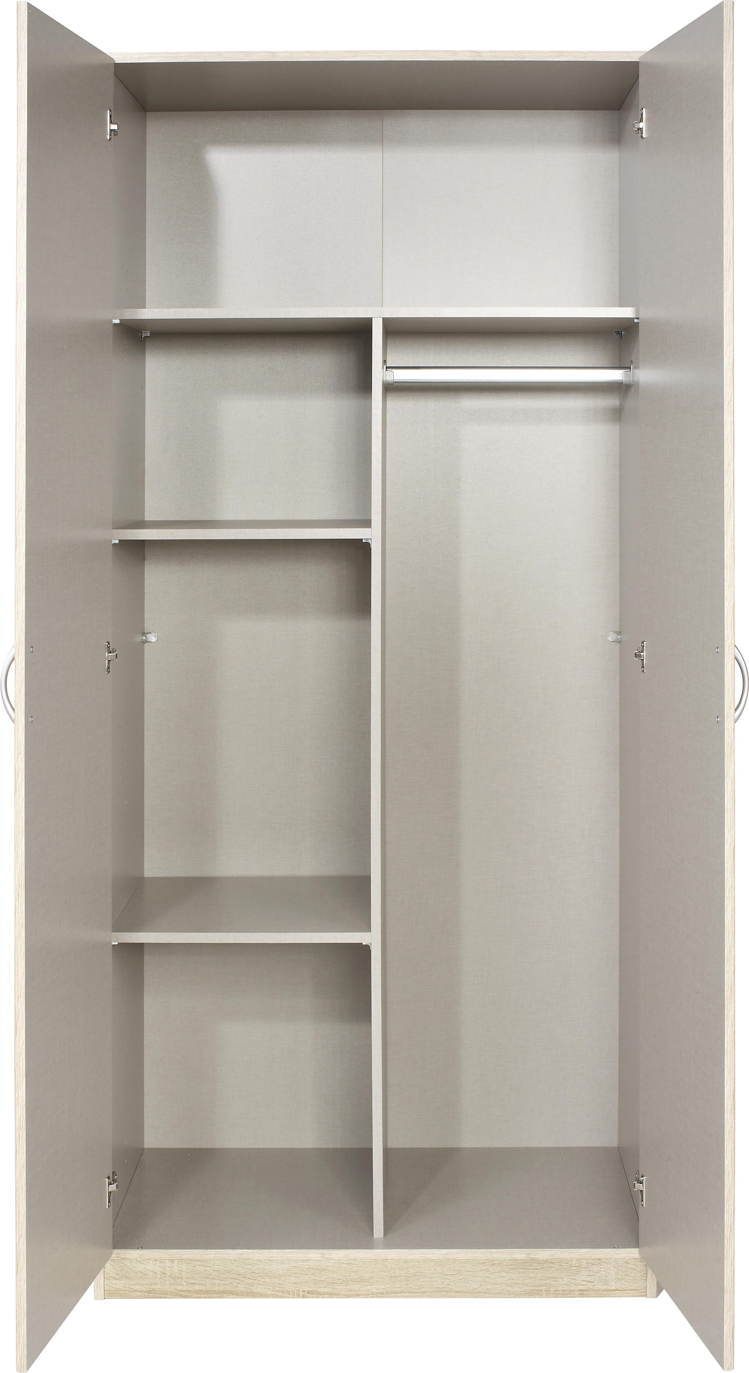 Dulap cu uși rotative Karo - alb, Konventionell, material pe bază de lemn (91/197/54cm)