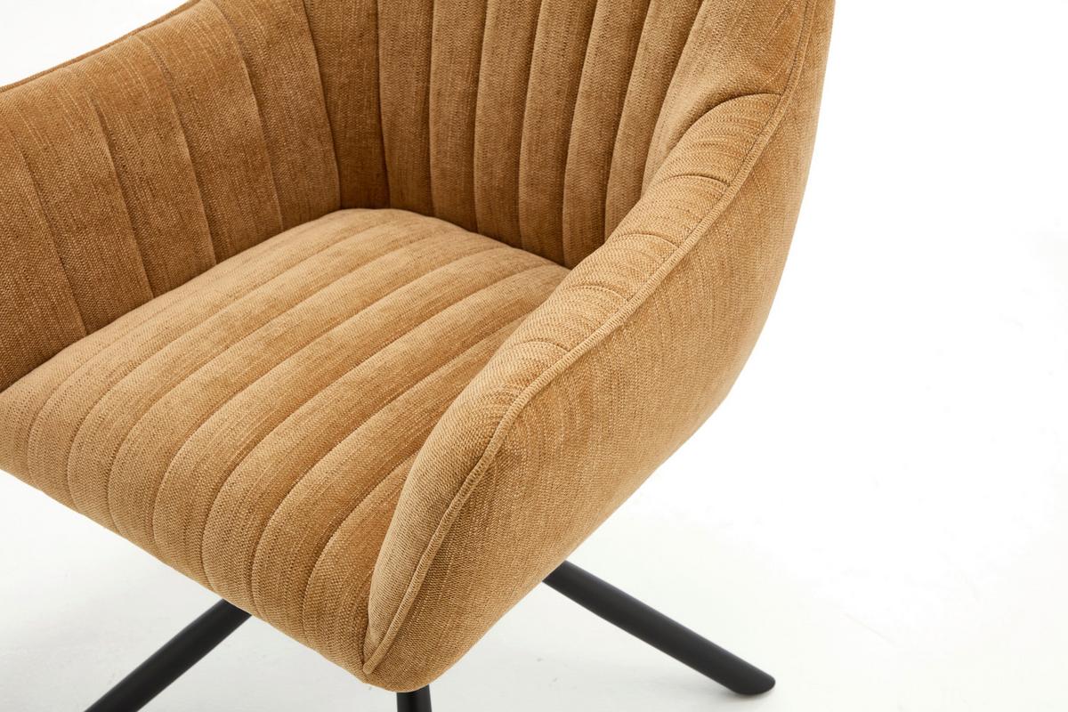 Armlehnstuhl Trient Senfgelb - Currygelb/Senfgelb, MODERN, Textil/Metall (63/88/62cm) - Premium Living