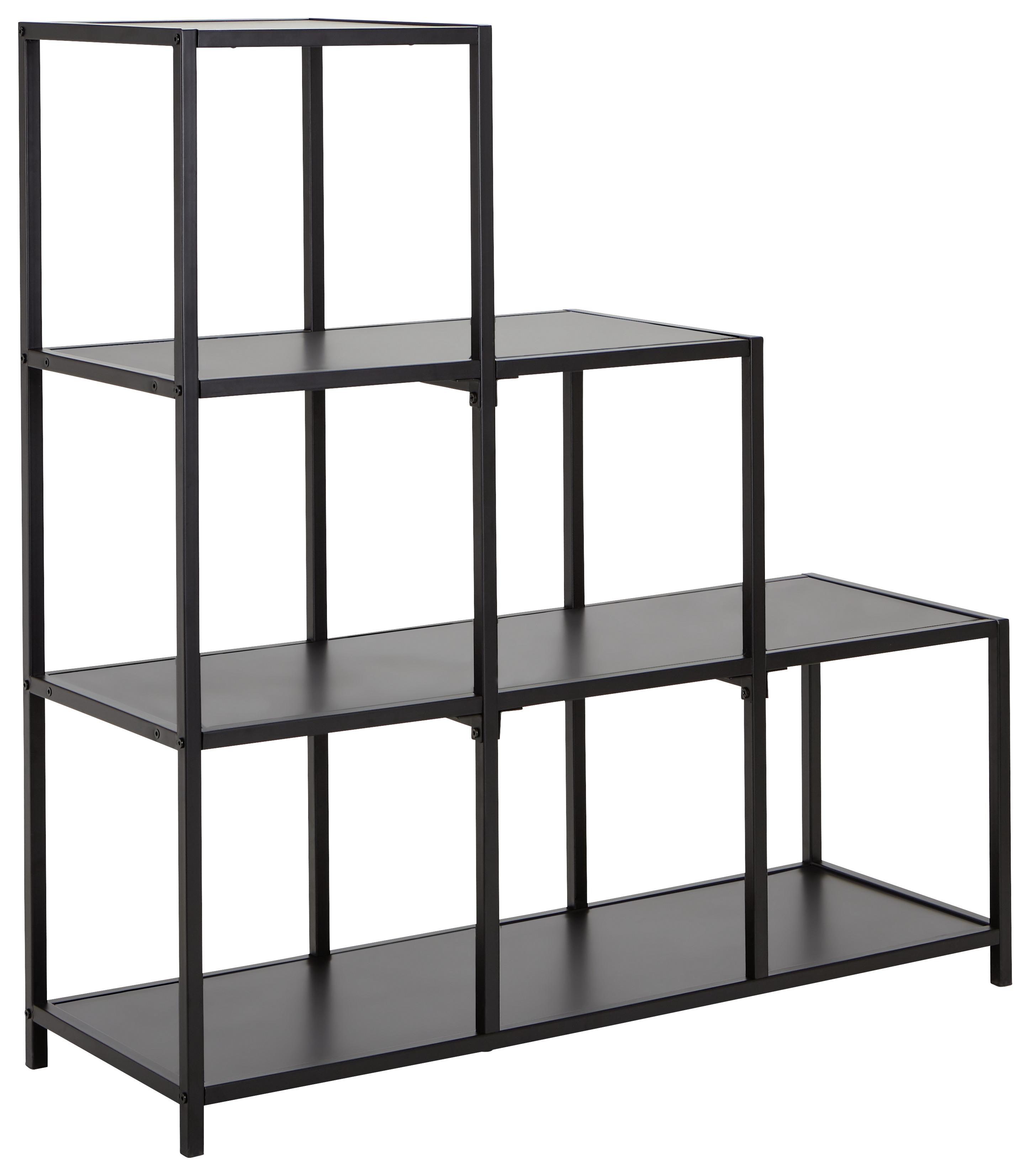 Raumteiler aus Metall in Schwarz - Schwarz, MODERN, Holzwerkstoff/Metall (113/118/39cm) - Mömax