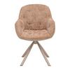 STOL MED ARMSTÖD EILEEN - beige/brun, Modern, metall/textil (62/85/62cm) - Mömax