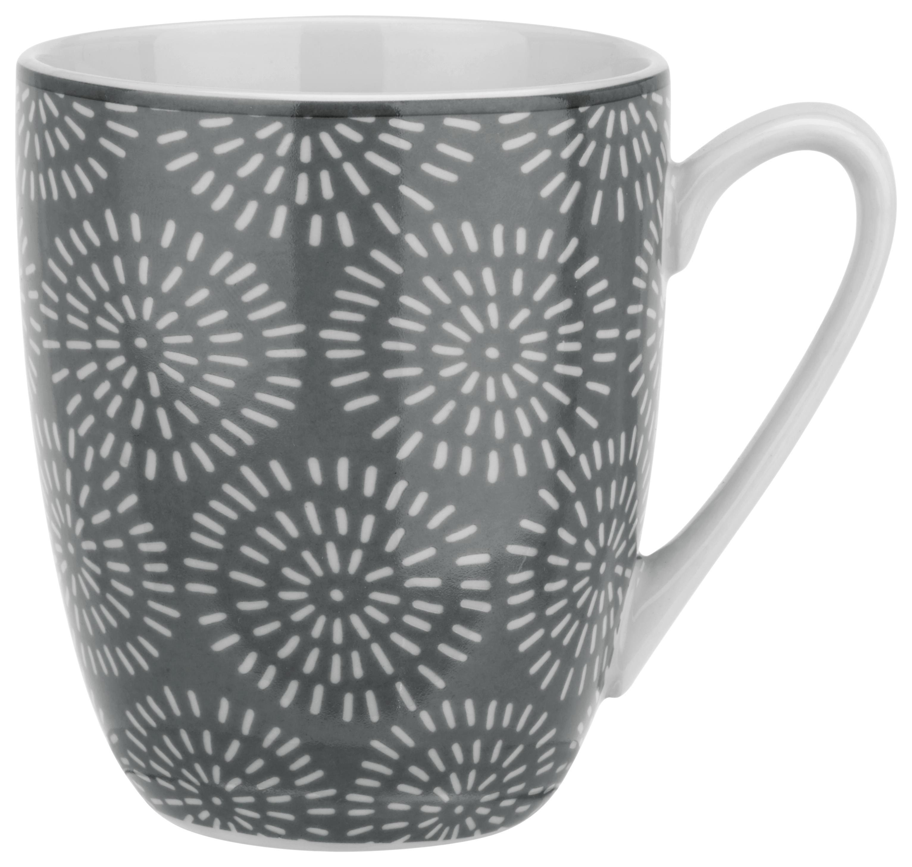 Kaffeebecher Nina aus Porzellan ca. 340ml - Grau, Keramik (8,5/10cm) - Mömax modern living