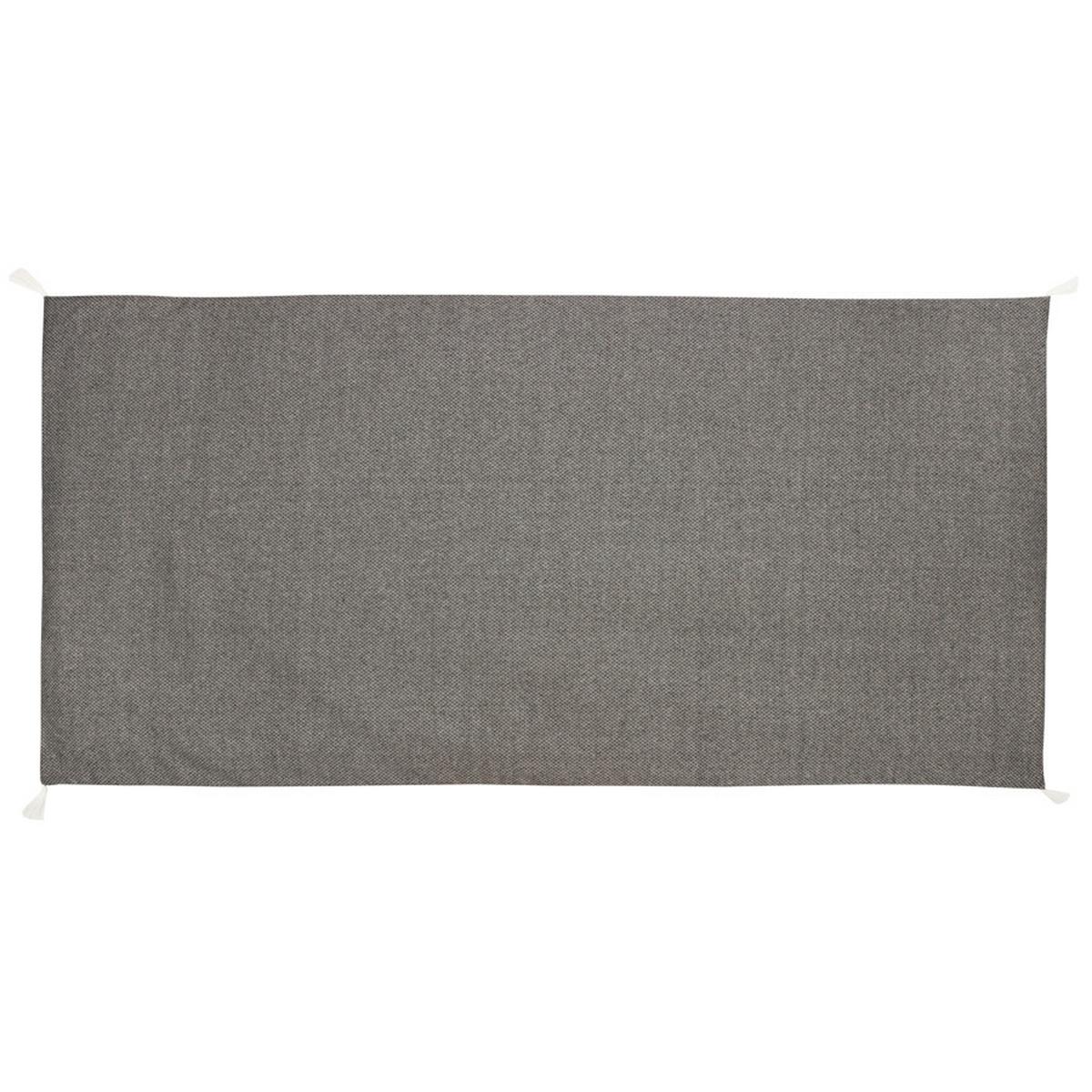Strandmatte Dobby Schwarz ca. 90x190cm - Schwarz, Textil (90/190cm)