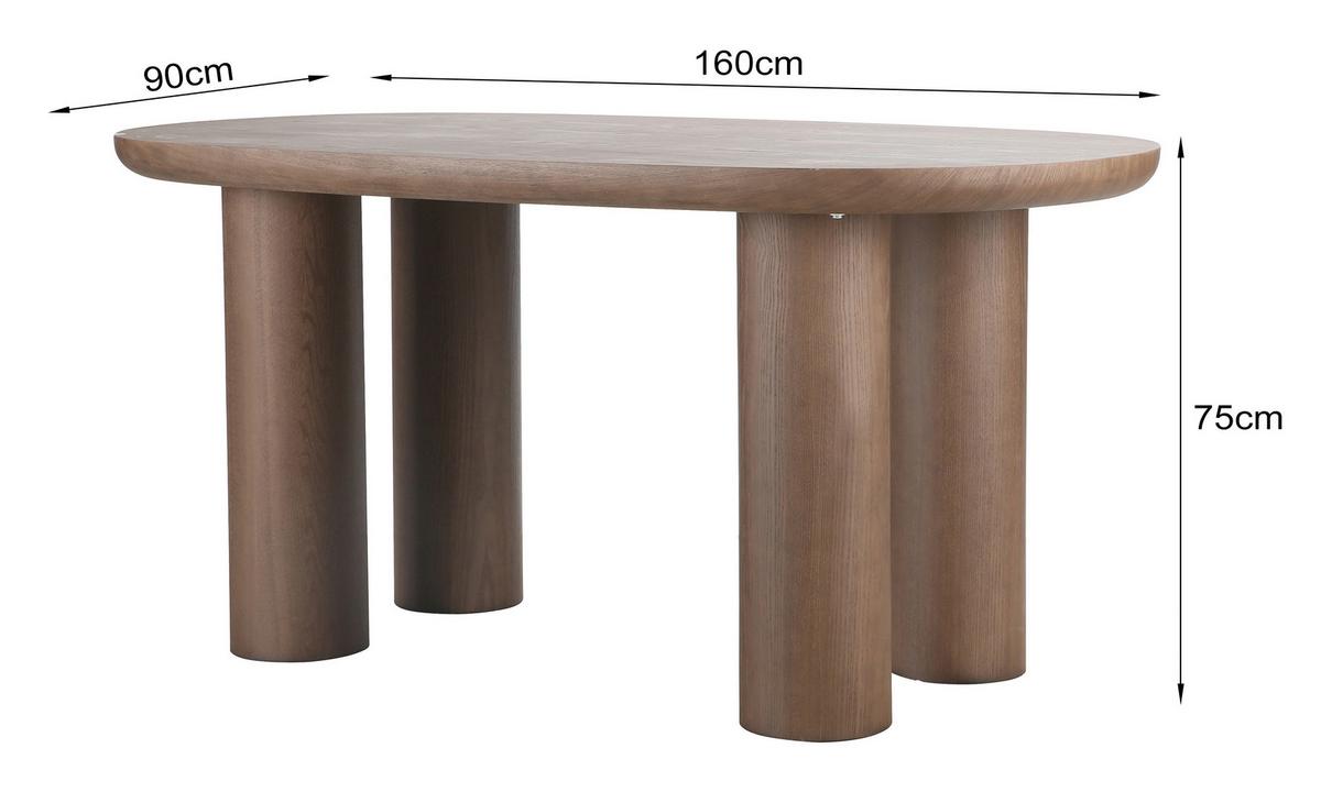 Esstisch Oskar Eichefarben - Eichefarben, LIFESTYLE, Holz/Holzwerkstoff (160/90/75cm) - Premium Living