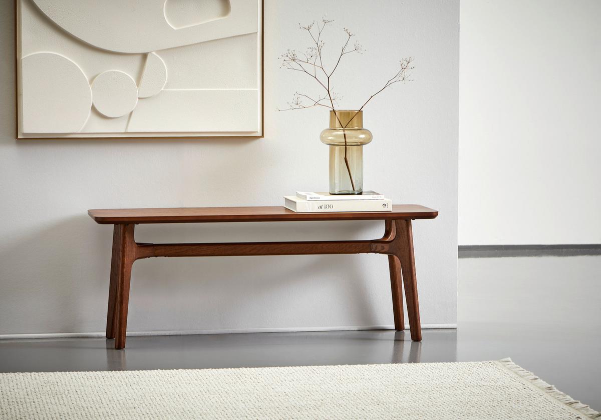 ŁAWKA JULIA - kolor orzecha włoskiego, Konventionell, materiał drewnopochodny (120/45/35cm) - MID.YOU