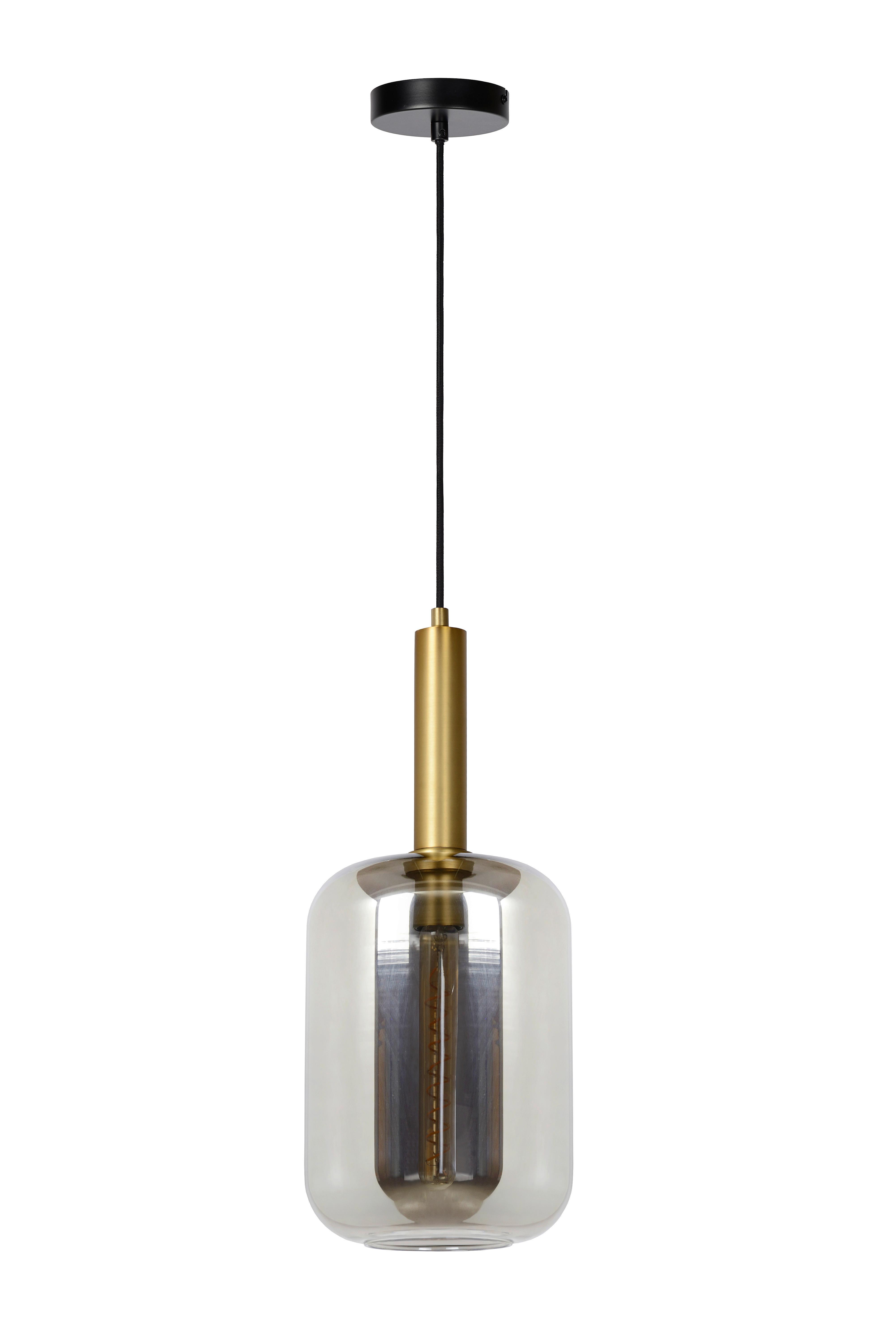 LAMPA WISZĄCA 45494/01/65 JOANET - jasnoszary, Design, szkło (22/150cm) - Lucide