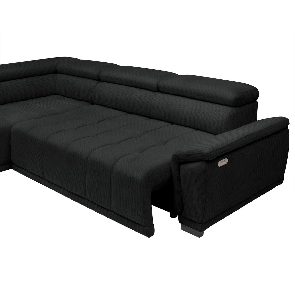 Kutna Garnitura Gremio - crna/antracit, Moderno, tekstil/plastika (206/283cm) - Modern Living