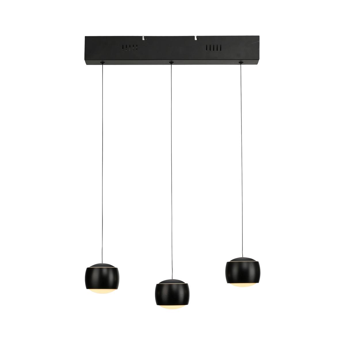 LED-Hängeleuchte Ballini Schwarz max. 5 Watt - Schwarz, MODERN, Glas/Kunststoff (50/10/67-220cm)