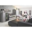 Regal in Grau - Schwarz/Grau, MODERN, Glas/Holz (45/199/35cm) - PREMIUM LIVING