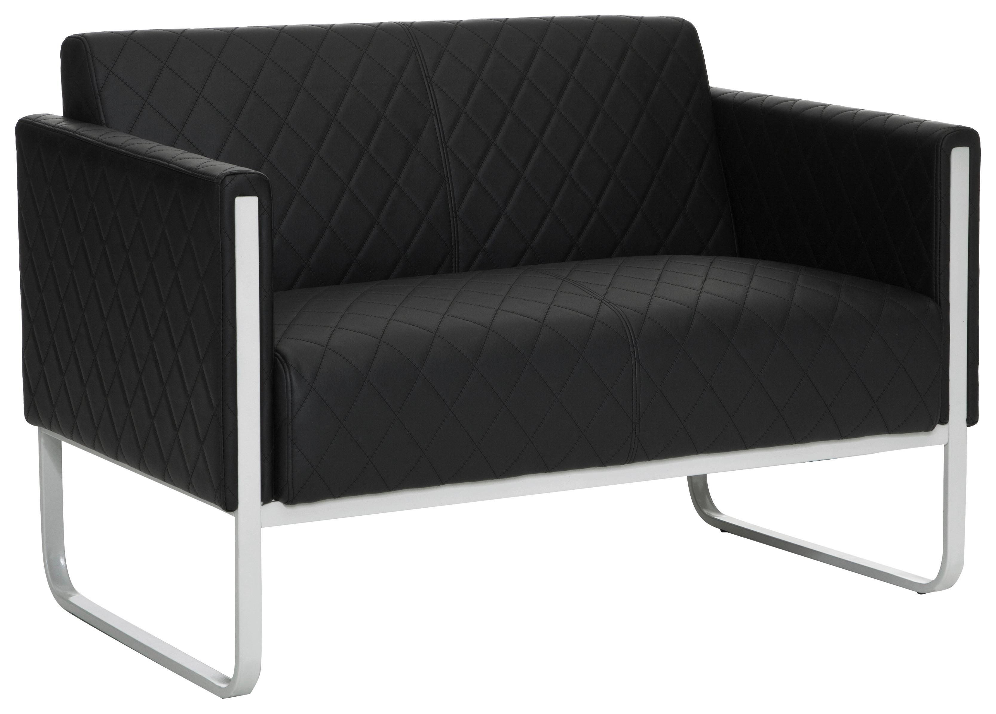 Dvosed Aruba Step, Črna - črna/siva, Moderno, kovina/tekstil (111/78/71cm) - MID.YOU