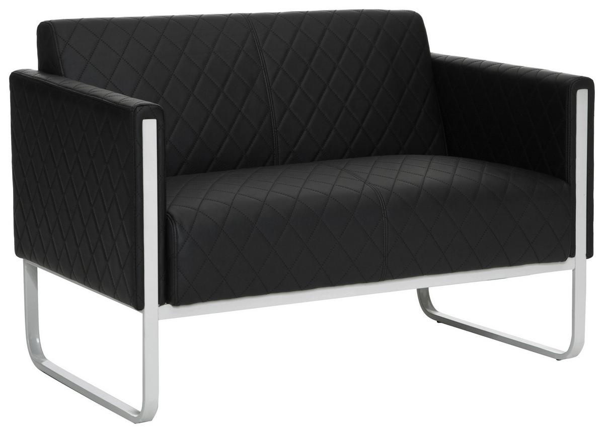 Dvosed Aruba Step, Črna - črna/siva, Moderno, kovina/tekstil (111/78/71cm) - MID.YOU
