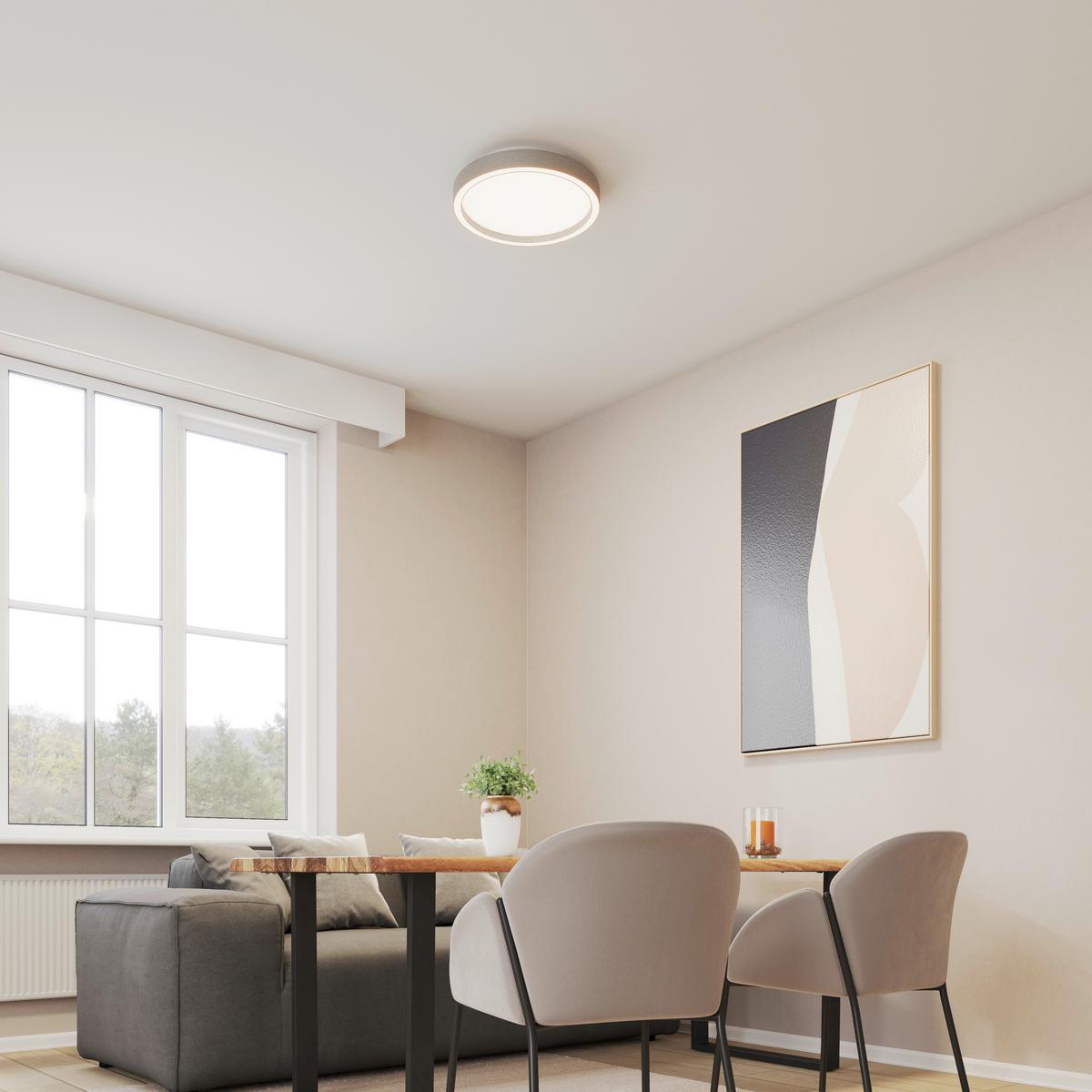 LAMPA SUFITOWA LED PHOENIX - kolor aluminiowy, Basics, metal (30,5/5,5cm) - Novel