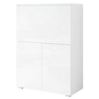 Pisalnik Vera 90, Bela - srebrne barve/siva, Design, umetna masa/leseni material (90/125,1/42cm) - Livetastic