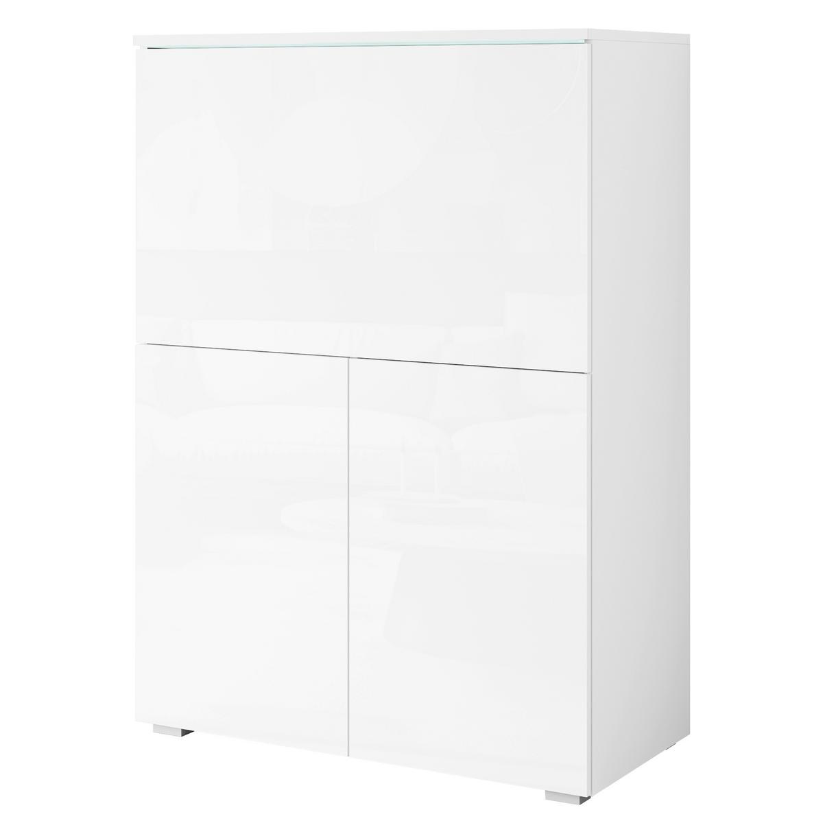 Pisalnik Vera 90, Bela - srebrne barve/siva, Design, umetna masa/leseni material (90/125,1/42cm) - Livetastic