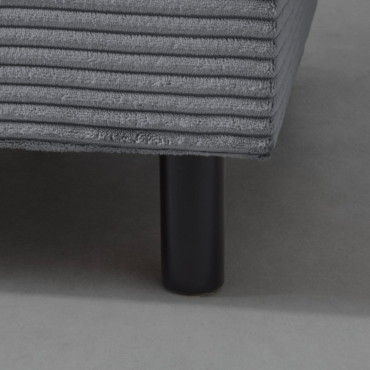 Liege Nova Dunkelgrau - Dunkelgrau/Schwarz, MODERN, Holz/Textil (85/62/145cm) - Mömax