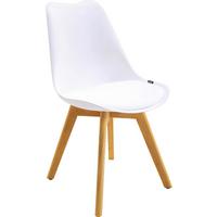 KRZESŁO AERO - kolor dębowy/biały, Lifestyle, tworzywo sztuczne/drewno (48/84/53cm) - Livetastic