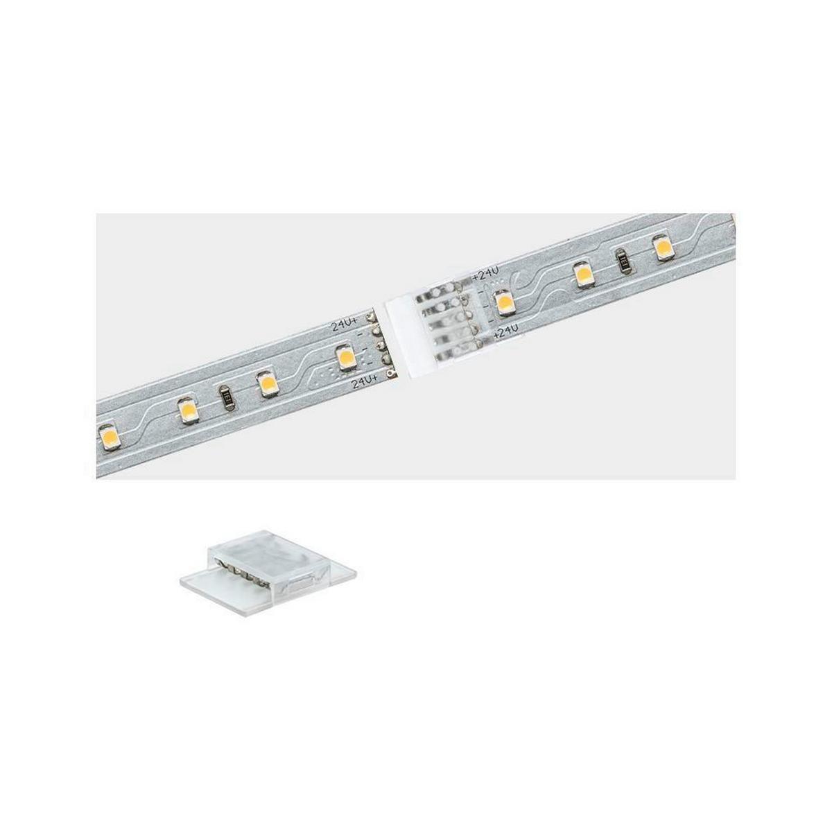 LED-Strip Connector in Weiß max. 114 Watt - Weiß, Basics, Kunststoff (2,0/0,45cm) - Paulmann