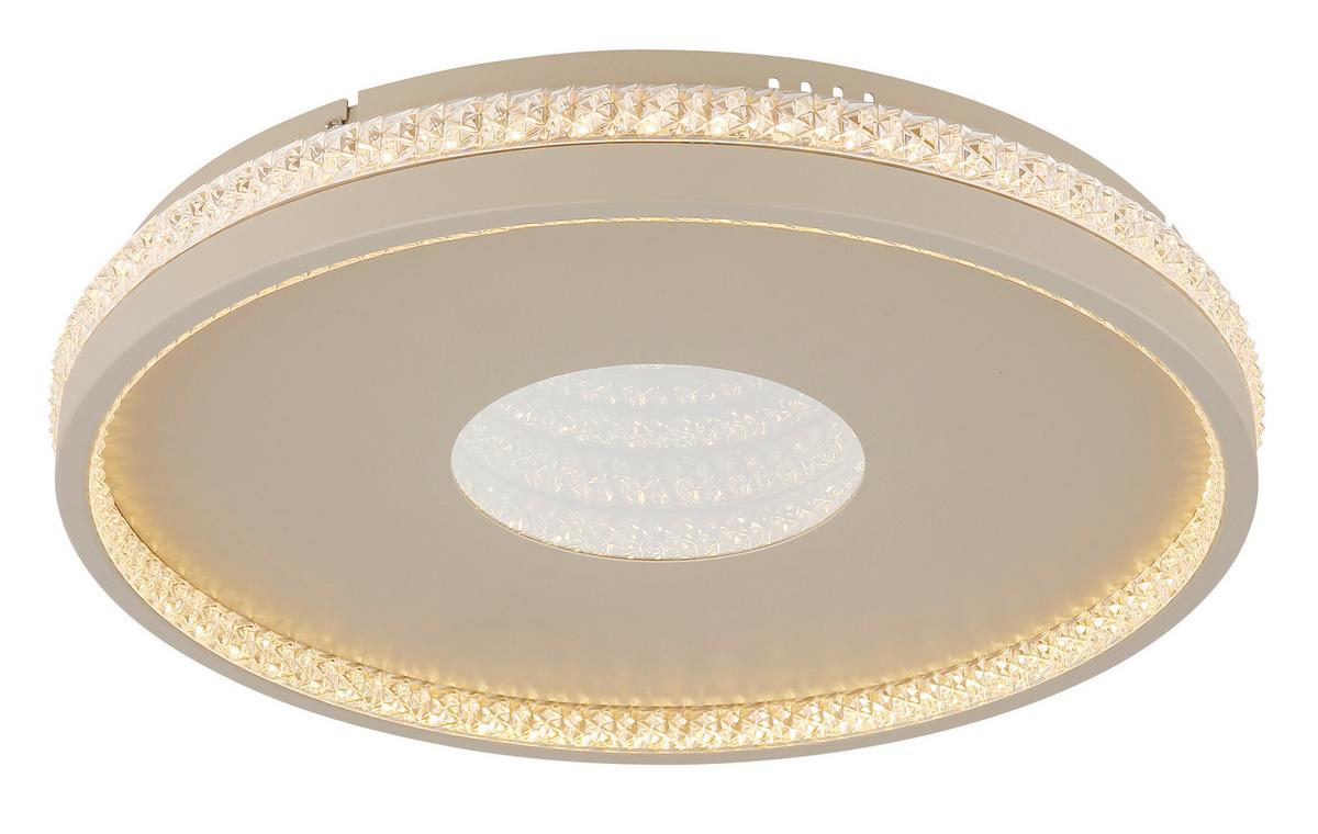 Led Stropna Svjetiljka Shirley - boje pijeska/prozirno, Design, metal/plastika (41/6.5cm) - Globo