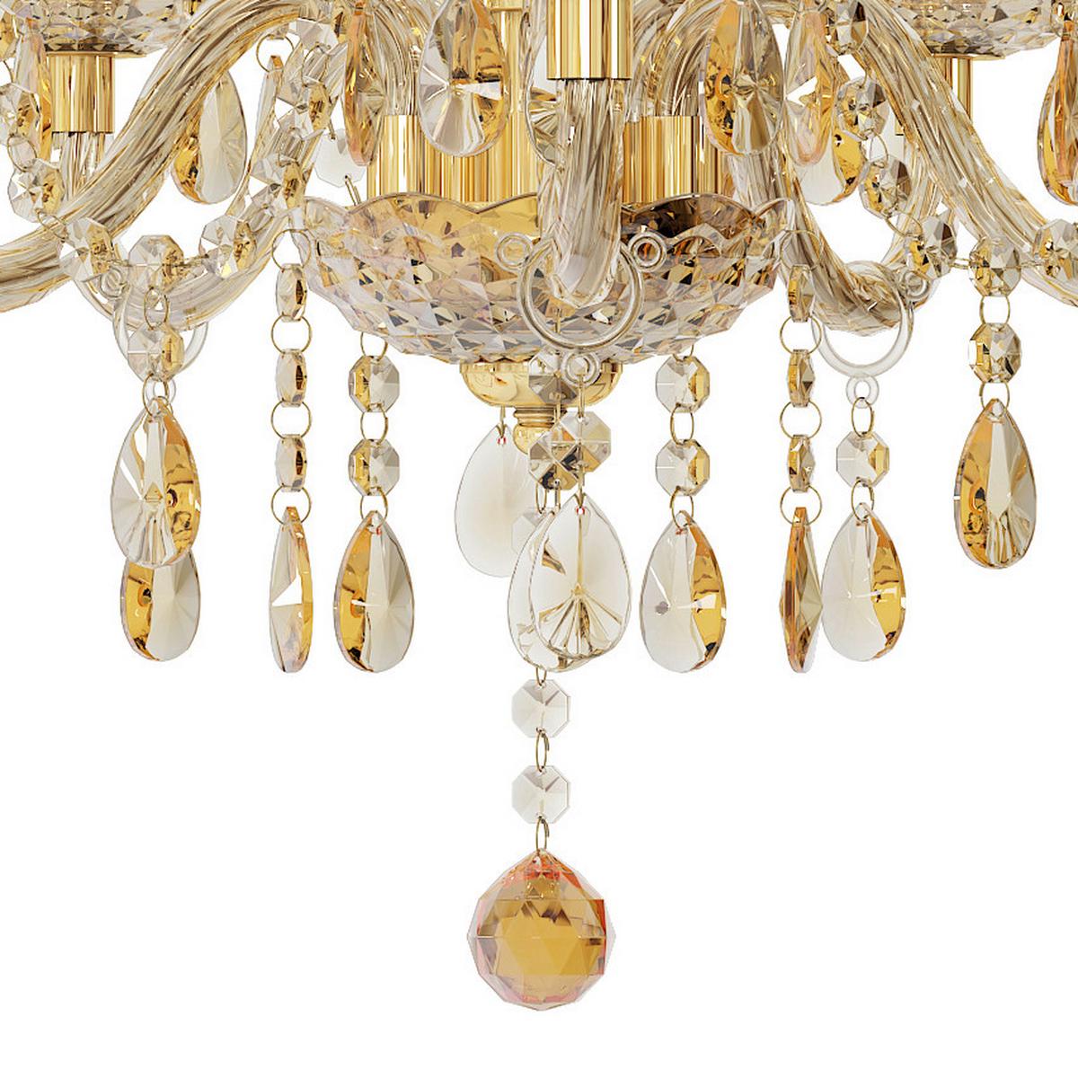 HÄNGELEUCHTE 15100545  MARIE - Klar/Goldfarben, Konventionell, Kunststoff/Metall (48/150cm)
