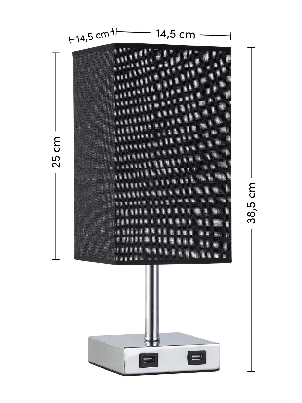 Veioză Sabato - culoare crom, Modern, metal (14,5/14,5/38,5cm) - Modern Living