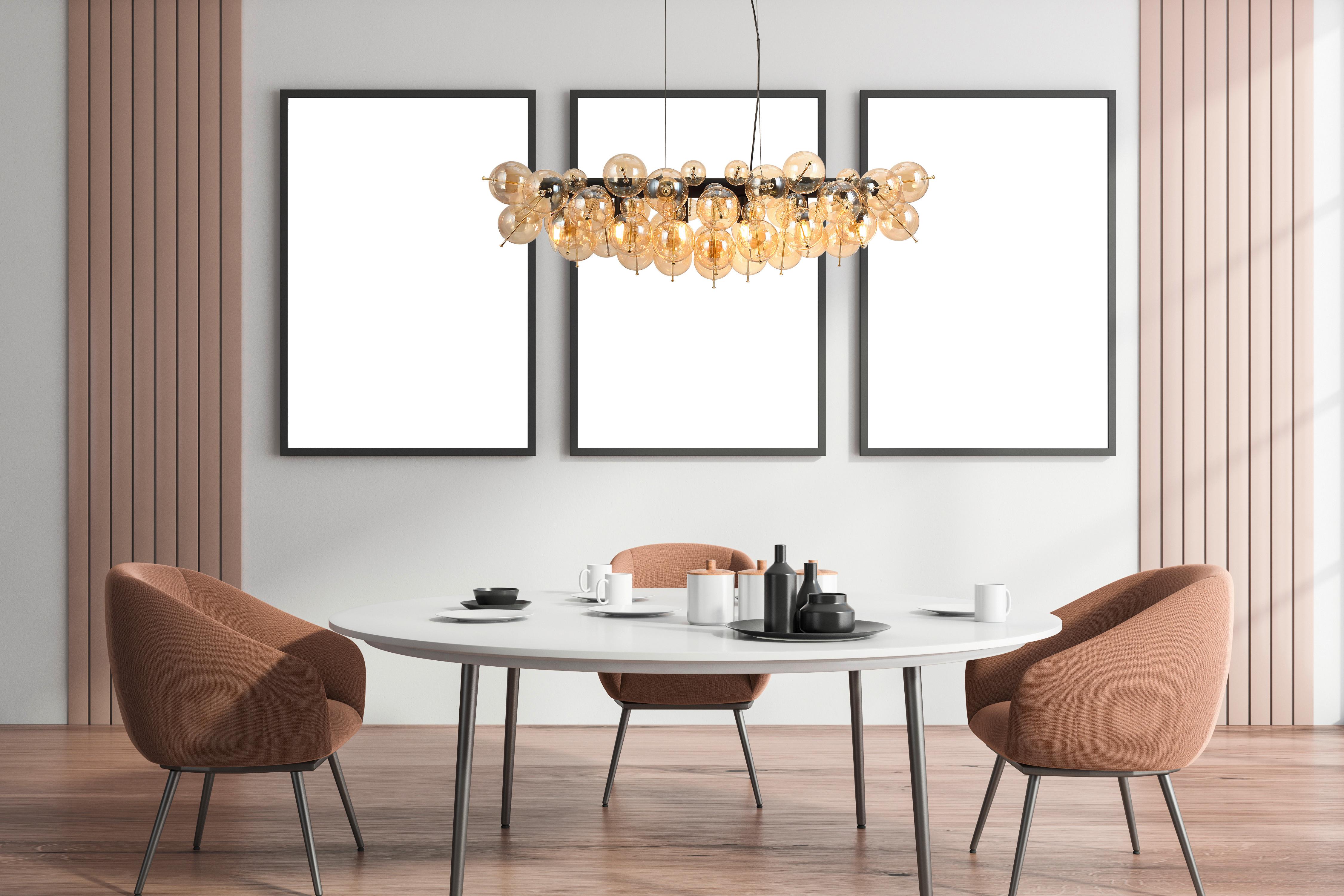 Hängeleuchte Udo Schwarz/Gold max. 25 Watt - Goldfarben/Schwarz, Design, Glas/Metall (103/47/120cm) - Globo