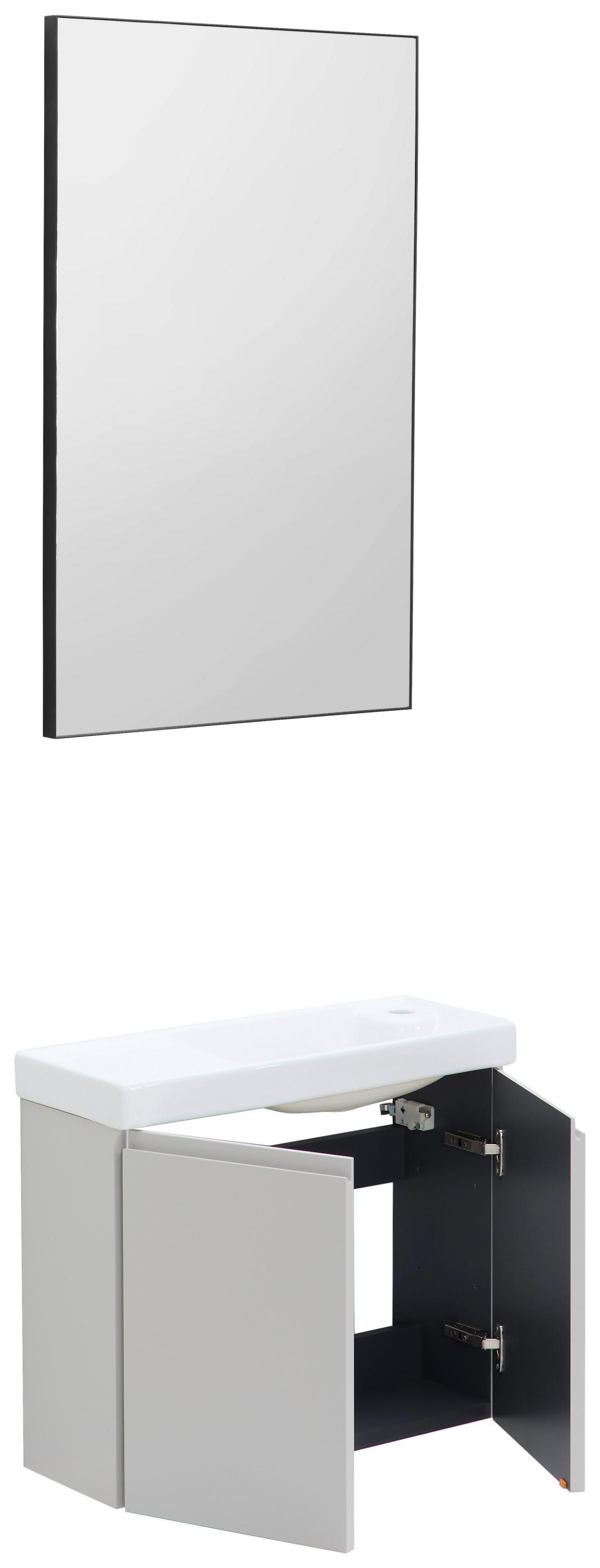 ŁAZIENKA COAST - biały wysoki połysk/kaszmir, Modern, materiał drewnopochodny/ceramika (60/140/22cm) - MID.YOU