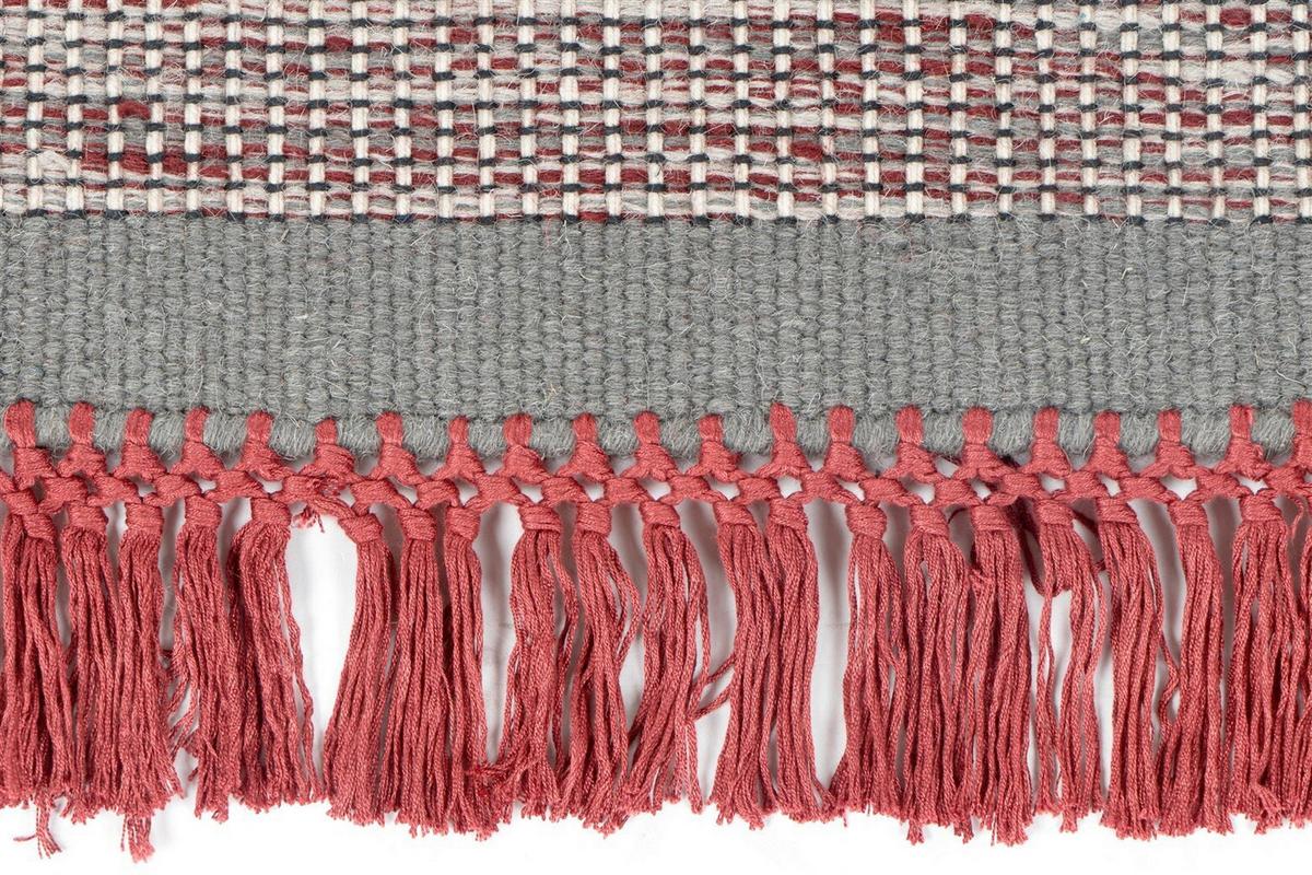 Flachwebeteppich Nomad 8064 Grau / Rot 170x240 - Rot/Grau, Basics, Textil (170/240cm) - Kayoom