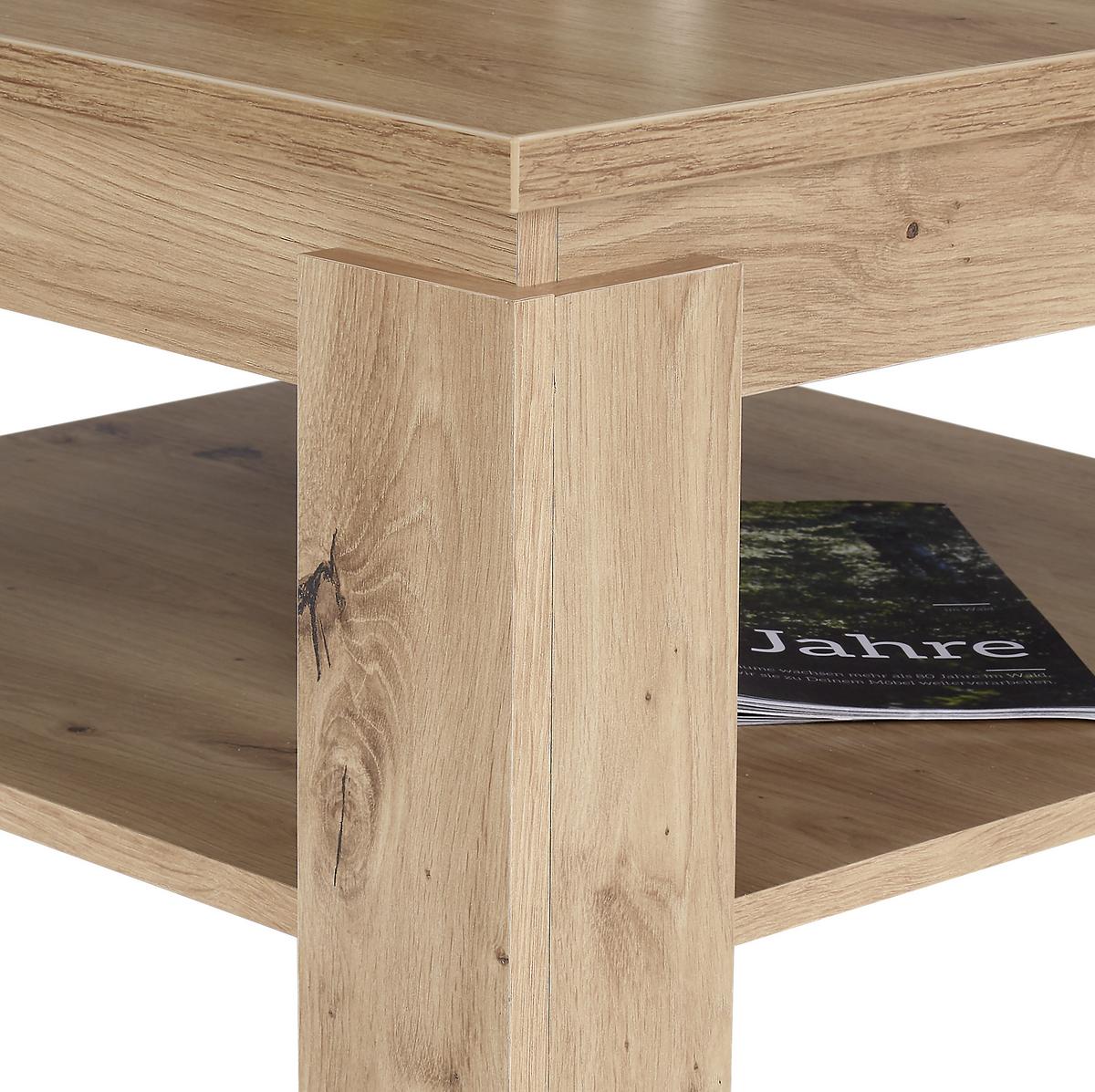 Klubska Miza Nizza 1 - barve hrasta/bela, Moderno, leseni material (70/45/70cm)