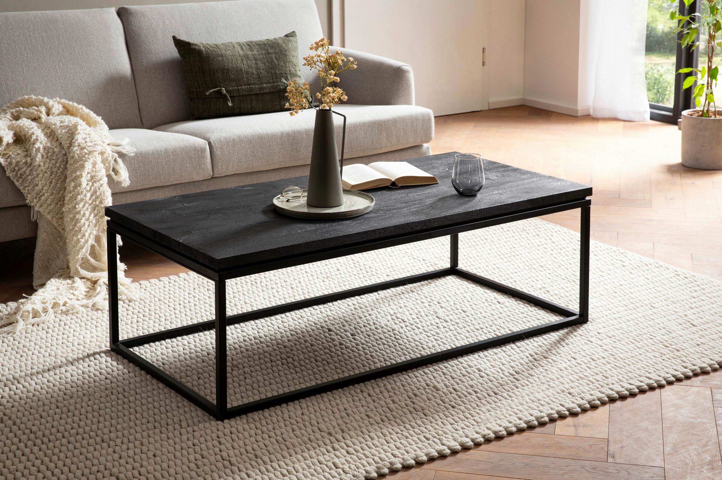 Klubska Miza Wl6.987 - črna, Design, kovina/les (120/60/40cm) - Livetastic