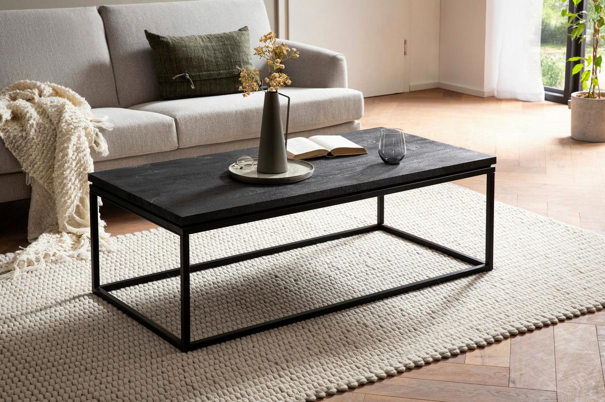 Klubska Miza Wl6.987 - črna, Design, kovina/les (120/60/40cm) - Livetastic