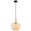 HÄNGLAMPA EMO - bärnstensfärgad/svart, Modern, metall/glas (23/23/120cm) - Mömax